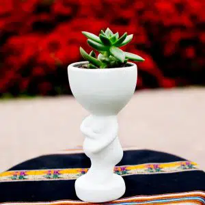 Suculenta + maceta mujer embarazada | 24 cm