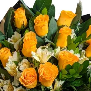 Alternative view of Ramo de 12 rosas amarillas