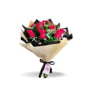 Ramo de 12 rosas rojos