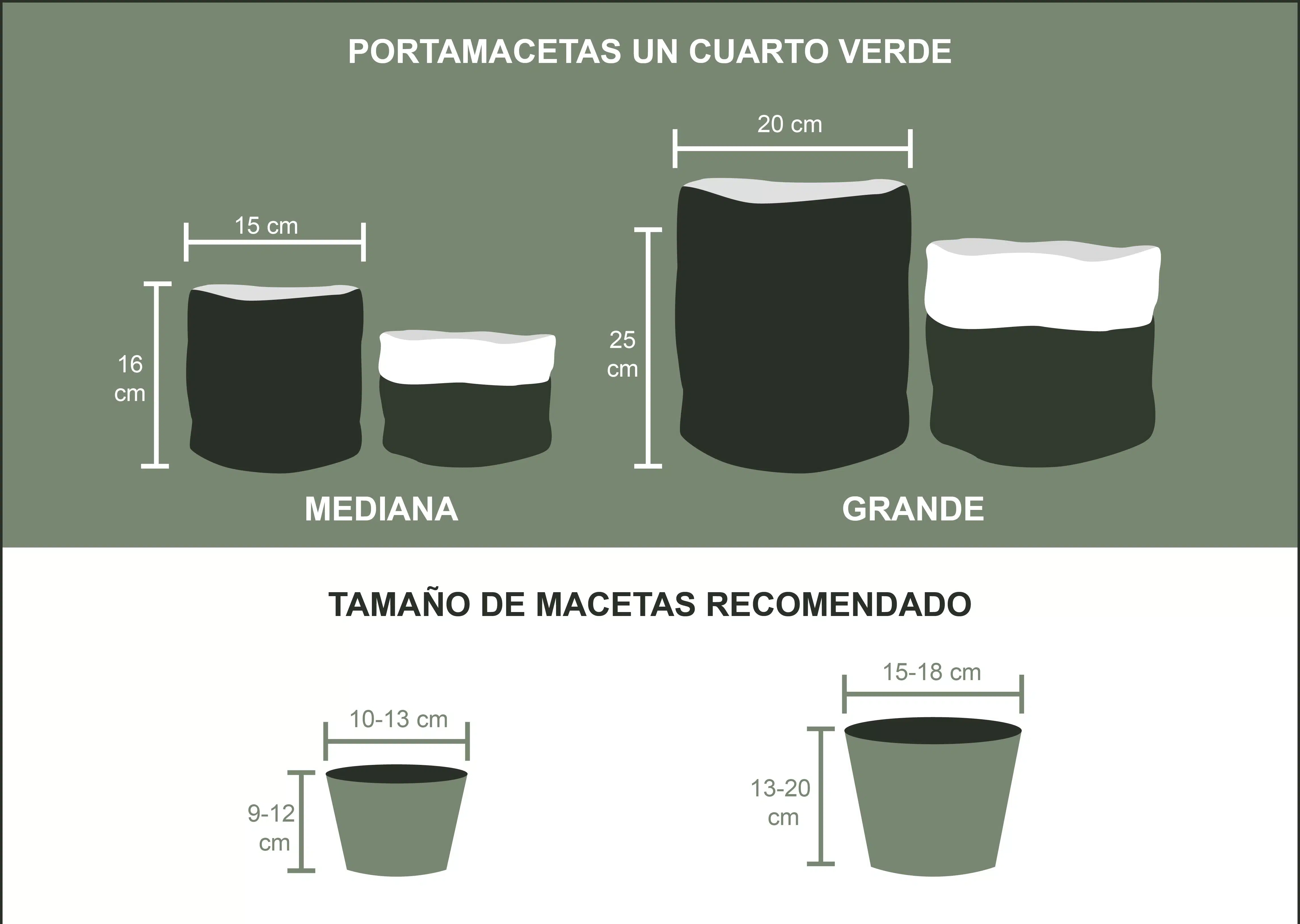 Porta maceta de Tela para plantas | 15 a 20cm - Imagen 9
