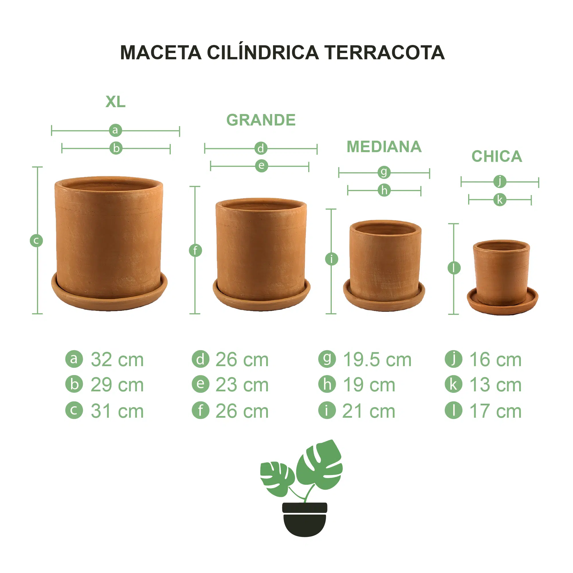 Macetas Cilíndrica Terracota - Imagen 3
