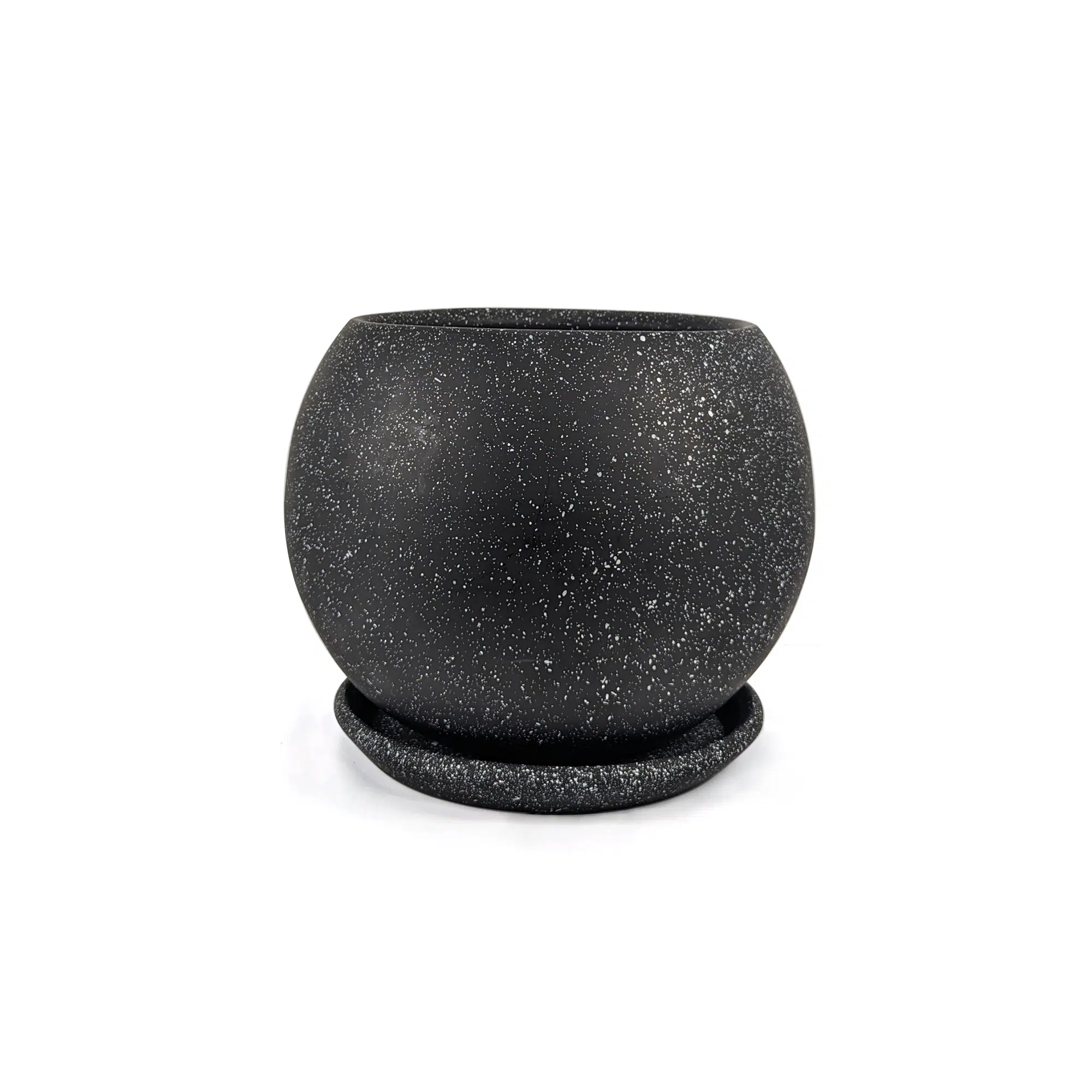 Macetas Cerámica Esfera Granito Negro - Imagen 4
