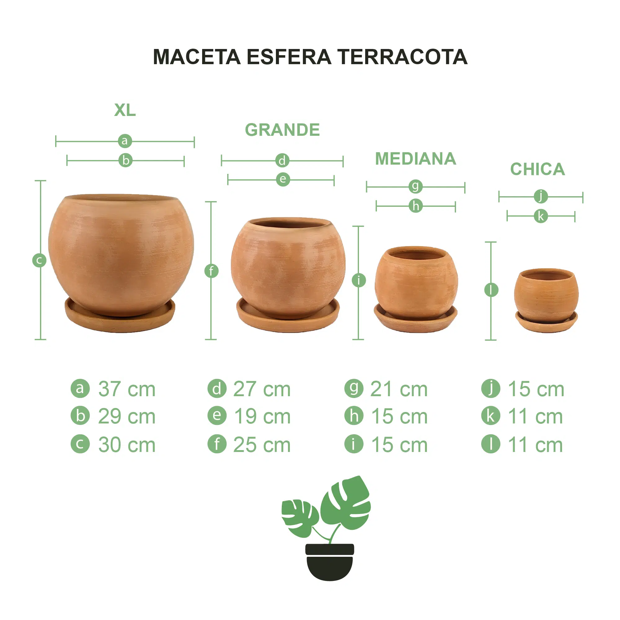 Macetas Esfera Terracota - Imagen 3