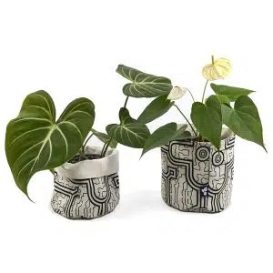 Porta maceta de Tela para plantas Trazos | 11 a 20cm