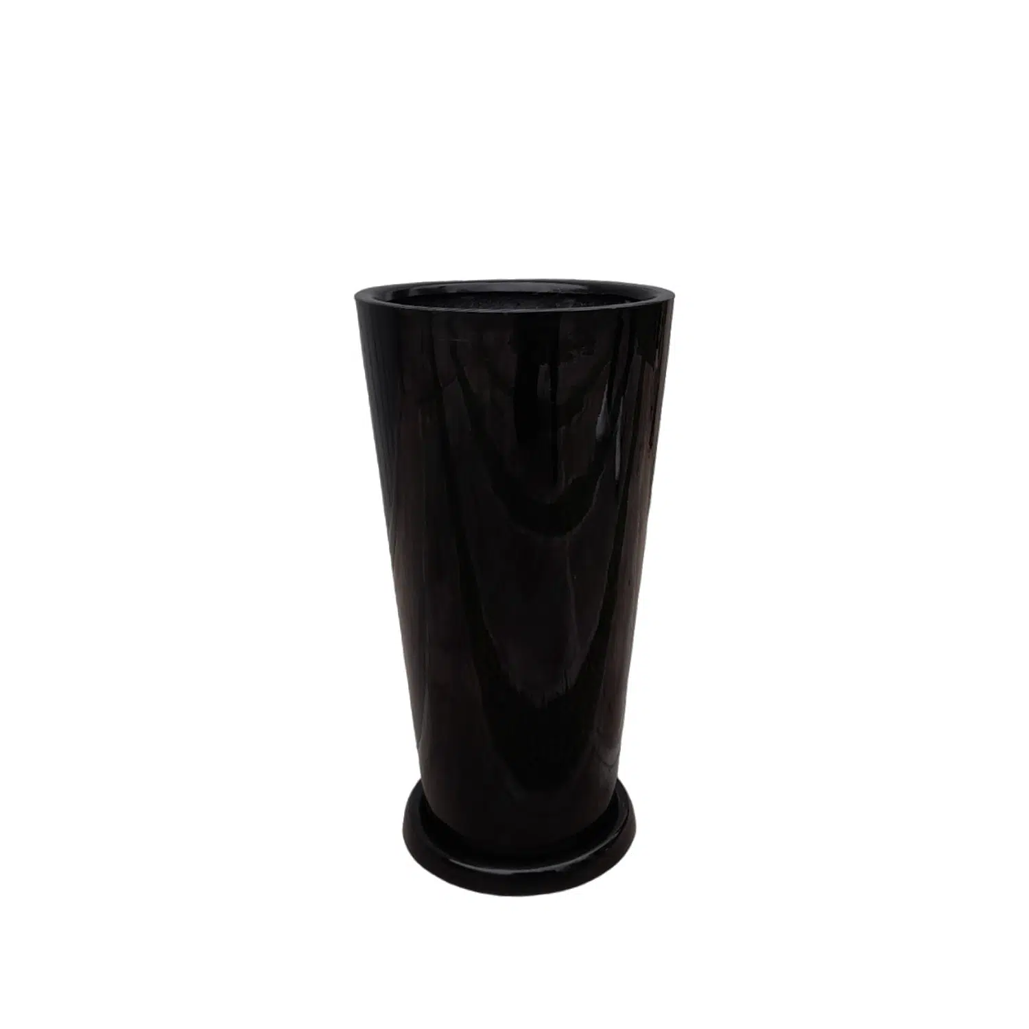 Maceta Cono Lápiz Negro 58x30cm