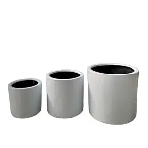 Set de Maceta Cilindro Blanco