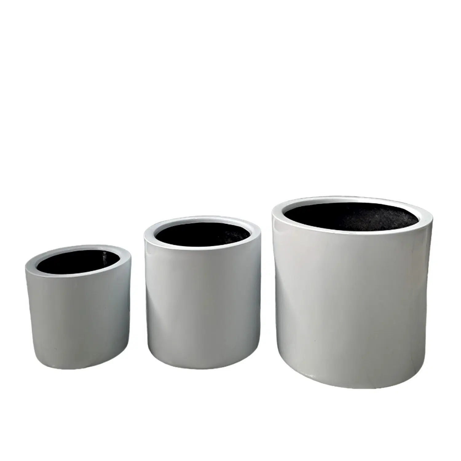 Set de Maceta Cilindro Blanco