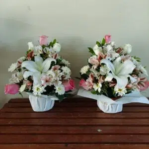 Alternative view of Pack x 2 - Arreglos flores de estación | 25 cm