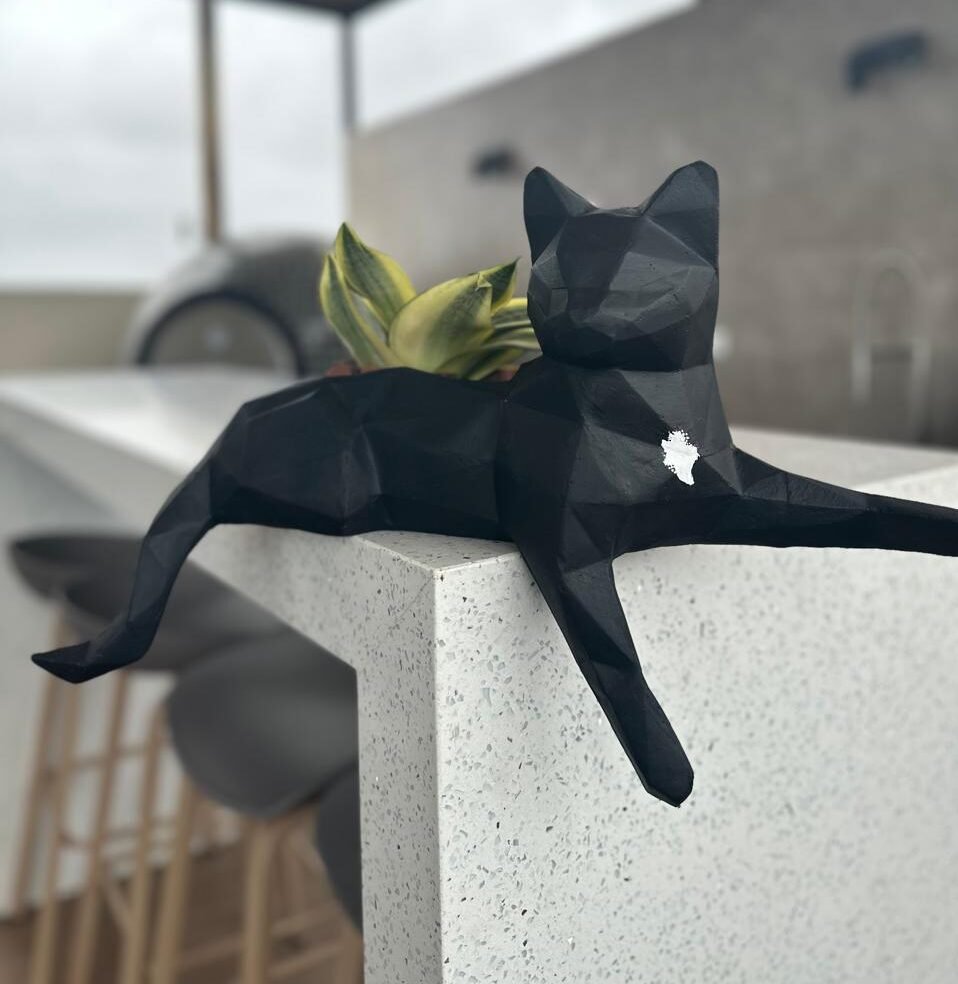 Maceta Pet Friendly Minino + Suculenta | 32cm