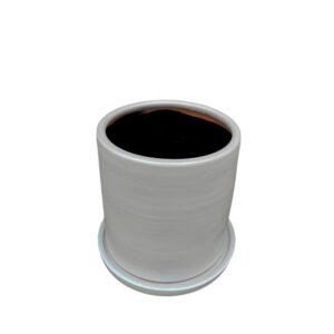 Maceta de arcilla color blanco | 30cm