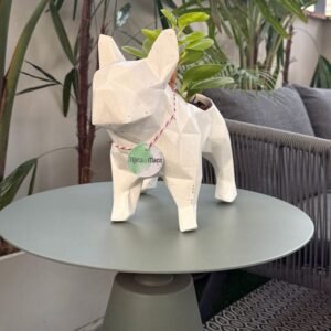 Maceta Pet Friendly Frenchie + Suculenta 28cm