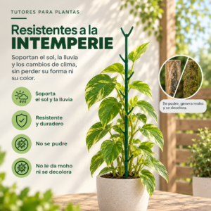 TUTOR APILABLE PARA PLANTA PACK x 5 TUTORES + CINTA VELCRO | HASTA 98cm - Imagen 5